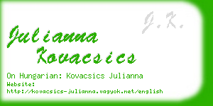 julianna kovacsics business card